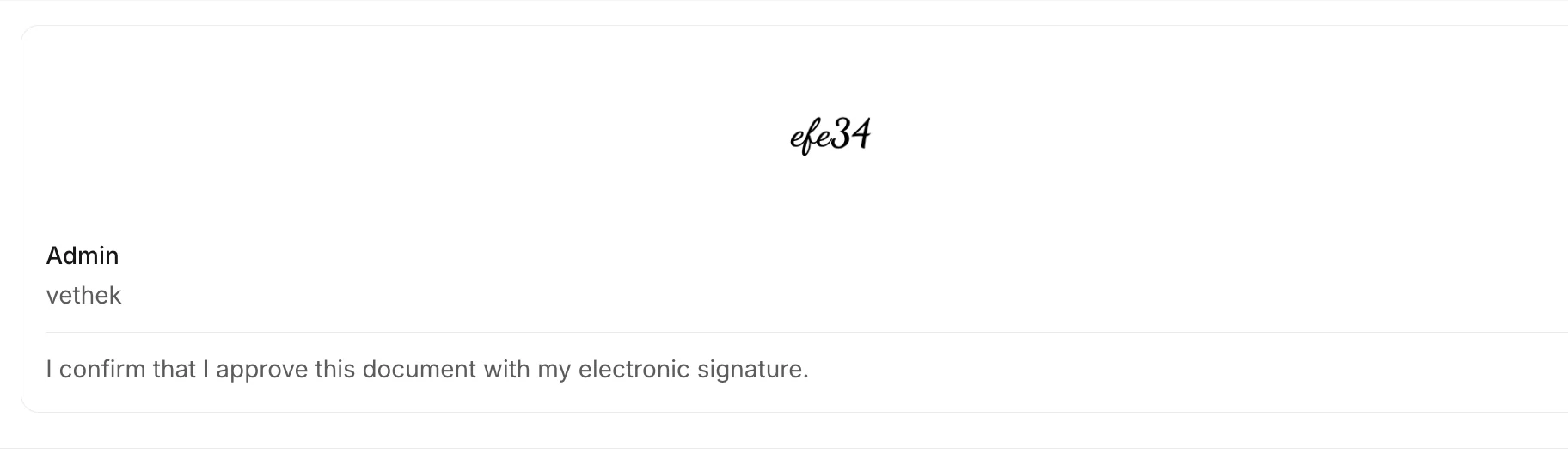 Electronic signature and confirmation text on an AI-generated exam note